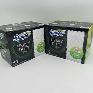2 Swiffer Heavy Duty Dry Sweeping Cloths Refills - 100 Count - New - Picture 1 of 5