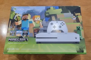 Microsoft Xbox One S White 500 GB Minecraft Complete Adventure Bundle - Picture 1 of 8