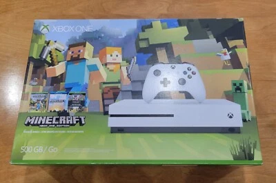 Microsoft Xbox One S White 500 GB Minecraft Complete Adventure Bundle - Image 1 of 4