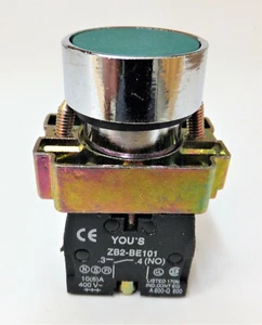 XB2-BA31, GREEN, NO, NON ILLUMINATED PUSH BUTTON SWITCH, YOU'S BRAND NEW - Picture 1 of 3