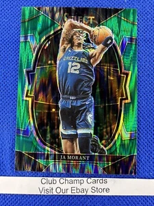 2022-23 #58 Ja Morant Panini Select Concourse Green Shock Prizm Grizzlies - Picture 1 of 2
