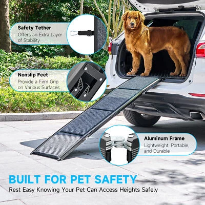 CO-Z Foldable Pet Dog Car Ramp 160/170cm Large Dogs up to 90KG for SUV Truck Car - image 1 of 4