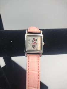 Disney Original Minnie mouse womens pink watch leather band Fast Shipping  - Picture 1 of 3