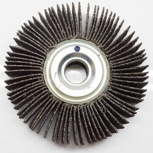 4" x 1" x 5/8" Unmounted Bench Grinder Flap Wheel - 1 Piece - Picture 1 of 4