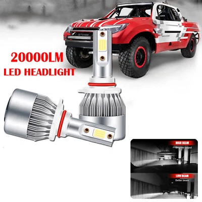 2× 9005 HB3 H1 LED Headlight Bulbs Kit Car Canbus Error Free High/Lo Beam 6500K - Image 1 of 4