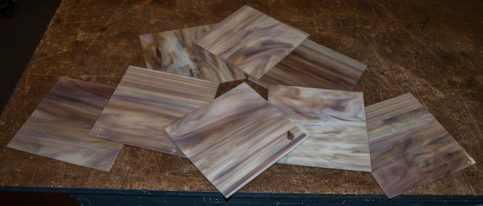 Scrap Stained Art Glass Tiles - Bisque - BQU Foto 1 de 1