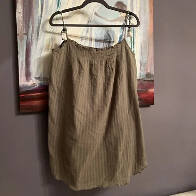 Joie Sz S Women’s Dress Tassel Strap Soft Cotton Lillianna Shift  Olive Green💖 - Image 1 of 4