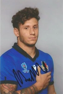 ITALIEN & WESPEN RUGBY UNION: MATTEO MINOZZI SIGNIERT 6x4 WM PORTRAITFOTO + COA - Bild 1 von 1