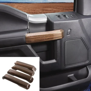 For 2015-2020 Ford F150 4Pcs Interior door handle Cover trims Decor Wood Grain - Picture 1 of 9