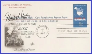 USA4 #UY20 U/A ARTCRAFT FDC Map - Picture 1 of 1