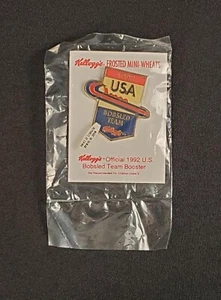 1992 Kellog's USA Bobsled Team Olympic Pin Official Bobsled Team Booster - Picture 1 of 5