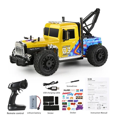 1:16 Hi Speed RC Big Wheel Drift Tow Truck 4X4 Proportional 2.4 Ghz NewFG6H - Image 1 of 4