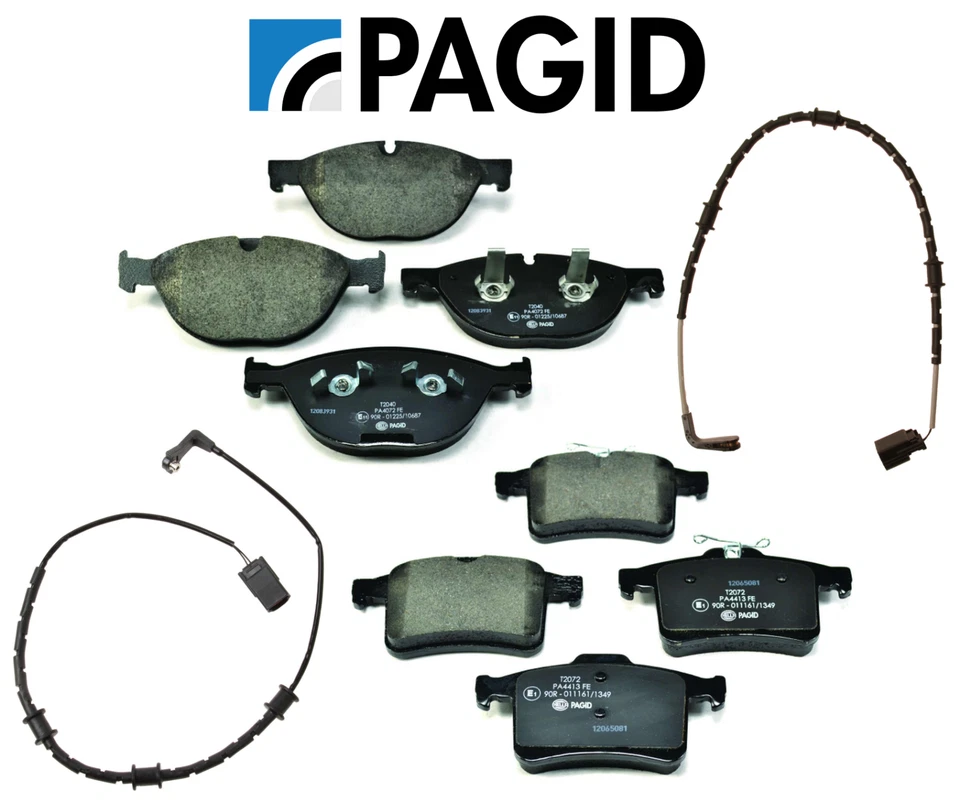 Front Brake Pad & Rear Brake Pad Set OEM Pagid + Sensor for Jaguar V8 5.0L - Image 1 of 1