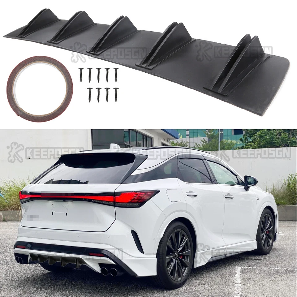 Labio divisor de alerón difusor parachoques trasero 10 aletas para Lexus RX330 RX350 RX450h Foto 1 de 4
