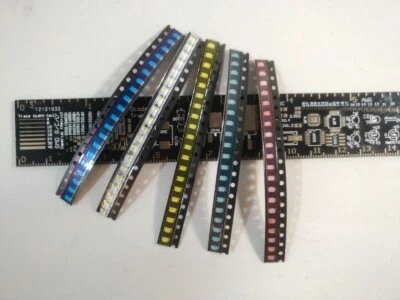 100 Stück SMD LED 1206 - Sortiment je 20 Stück Blau, Weiß, Grün, Rot & Gelb - Bild 1 von 3