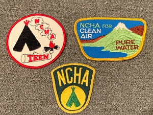 NCHA 3 Patch LOT Clean Air Pure Water Camping Tent Teen Campers Hikers Assoc - Picture 1 of 1