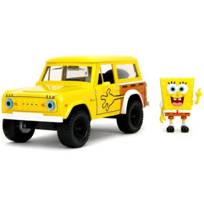 Spongebob Squarepants & 1973 Ford Bronco 2.5-Inch Diecast Figure & Vehicle - Image 1 of 4