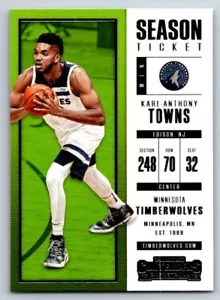 2017-18 Panini Contenders #89 Karl-Anthony Towns Minnesota Timberwolves - Imagen 1 de 2