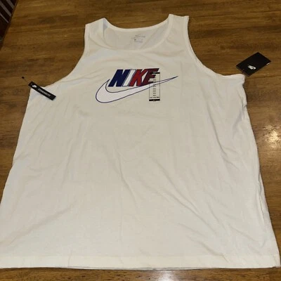 Nike работает обучение Майка мужской XXL логотип Swoosh CZ8981 100 белый новый с ярлыками - Изображение 1 из 4