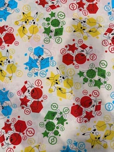 Pokémon Sparkle & Friends Play: Robert Kaufman Cotton Fabric 1/4 Yard 9" x 44" - Picture 1 of 1