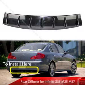 Fit For Infiniti G35 M25 M37 Sedan Rear Diffuser Unpainted V1 Style Unpainted - Bild 1 von 7