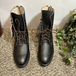 VTG Durango DB1730X Men Western Boots Black Leather 10 EE Heel Zipper NEW - Picture 1 of 9
