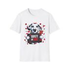 Unisex Softstyle T-Shirt Dalmation drawing .Guilty of love. 