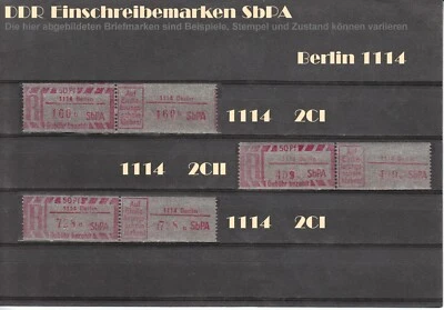 DDR R-Zettel SbPA Einschreibemarken BERLIN 1114 bis 1199 postfrisch ** LOT - Bild 1 von 4