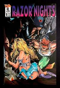 Razor Nights #1 Rare Mike Deodato Jr. Brazilian Adult Comic Caliber Comics 1996 - Picture 1 of 4