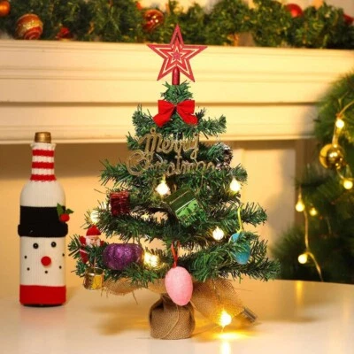 !!!全新 2 英尺圣诞树,圣诞树带 LED 灯,星树顶饰 — 第 1/4 张图片