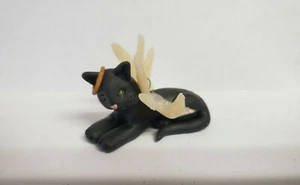 BLACK CAT Angel Christmas Ornament PET MEMORIAL Hand Made - Picture 1 of 6