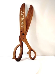 Unique Extra Large Wood Scissors Wall Décor - 22”Tall For Craft Room Sewing Room - Picture 1 of 8
