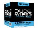 DUDE Wipes Fragrance-Free + Moisturizing XL Flushable Wipes, 480 Wipes