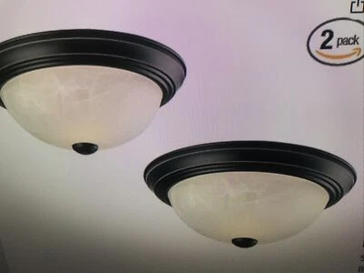 吸顶灯带阿拉巴斯特玻璃 11 英寸设计屋 587519 传统 2 件装 — 第 1/4 张图片