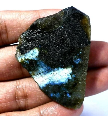 144.00 Ct Natural Fire Labradorite Earth-Mined Madagascar Specimen Slab Rough - Image 1 of 4