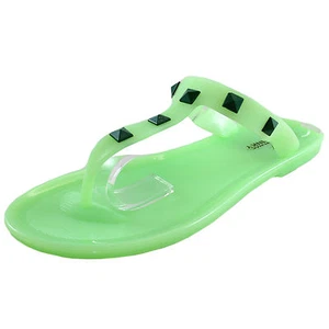 Neu Damenschuhe Mode Jelly Sandalen T-Riemen offene Zehenpartie Freizeit Sommer grün - Bild 1 von 2