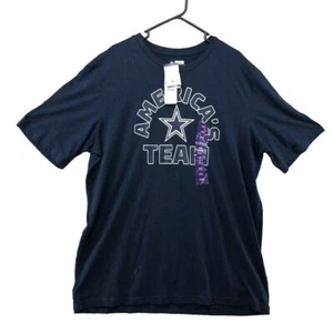 New With Defects NFL Team Apparel Navy Blue Cowboys Short Sleeve Shirt Size 2XL - Picture 1 of 12