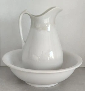 Set antico piazzole e ceramica su ruote granito bianco - Foto 1 di 12