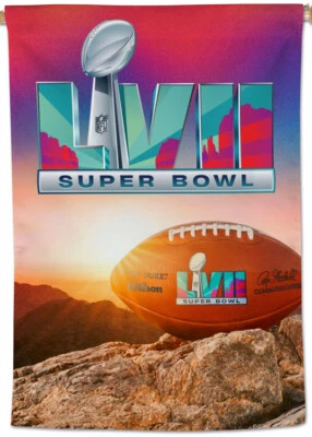 SUPER BOWL LVII (Arizona 2023) Official NFL Football 28x40 Event BANNER Flag - Image 1 of 2