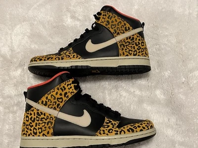 Nike Dunk High Skinny Leopard Women's Size 9 Black Sportswear Skater 429984-011 - Image 1 of 4