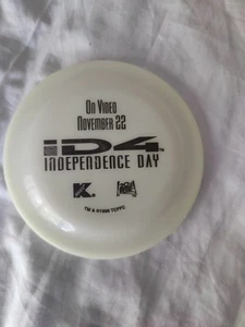 VINTAGE 1996 GLOW IN DARK FRISBEE - ID4 INDEPENDENCE DAY Promo con KMART - Foto 1 di 3