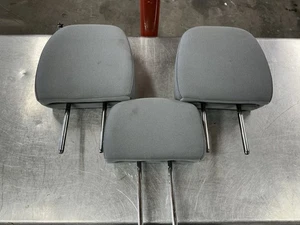 2011-2014 FORD F150 RIGHT LEFT CENTER REAR GREY CLOTH HEADRESTS SET OF 3 #193 - Bild 1 von 5
