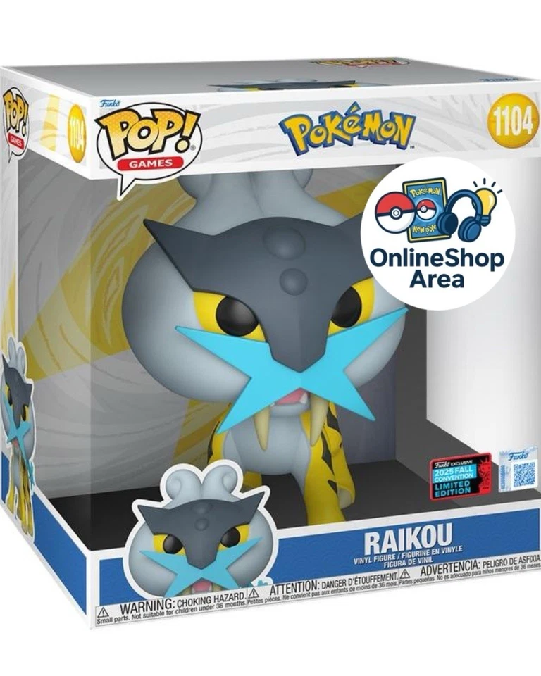 Funko - POP! - Pokemon - Raikou 10" Vinyl 2025 NYCC Exclusive Pokémon 1104 Pop - Bild 1 von 1
