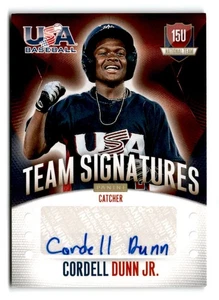 2014 Cordell Dunn Jr. Panini USA Baseball Rookie Autogramm 295/299 - Detroit Tigers - Bild 1 von 2