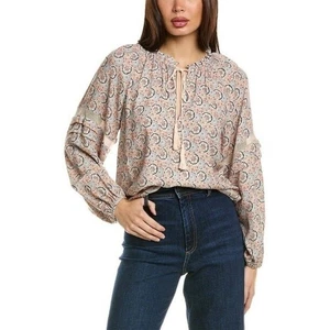 Joie Blouse Womens Size XS NEW Pink Tint Ogdine Top 100% Rayon Dainty Prairie - Picture 1 of 14