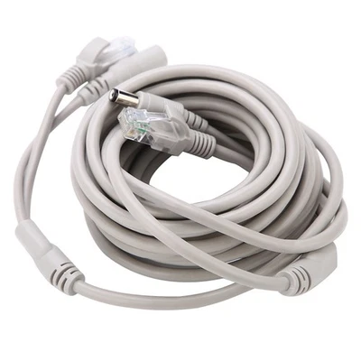 RJ45+DC Ethernet CCTV Cable For IP Cameras NVR System 10Mbps100Mbps (5M) - Image 1 of 4