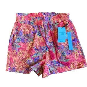 NWOT House Of Harlow 1960 Tropical Floral Linen 4.5” Shorts Sz S $80 High Waist - Picture 1 of 8
