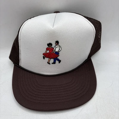 Sombrero de camionero vintage cuadrado de baile SnapBack gorra de pelota novedad malla occidental Foto 1 de 4