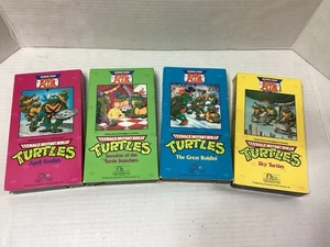 TMNT Teenage Mutant Ninja Turtles Burger King KIDS CLUB VHS Set of 4 - Picture 1 of 7