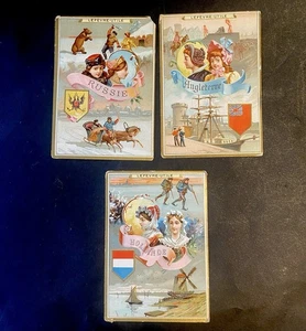 Rare 3 Chromos Lu Lefèvre-Utile Série Les Pays Hollande Agleterre Russie - Picture 1 of 2